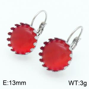 Stainless Steel Stone&Crystal Earring - KE113472-Z