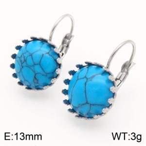 Stainless Steel Stone&Crystal Earring - KE113474-Z