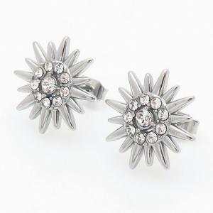 Stainless Steel Stone&Crystal Earring - KE113496-YX