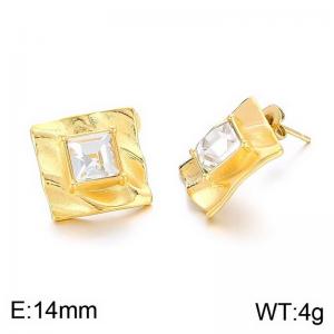 Stainless Steel Stone&Crystal Earring - KE113631-MI