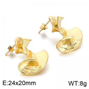 SS Gold-Plating Earring - KE113638-MI