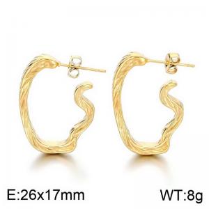 SS Gold-Plating Earring - KE113655-MI