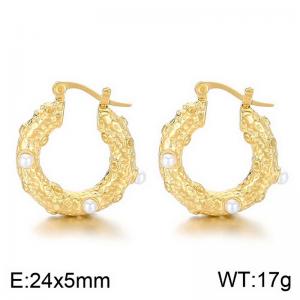 SS Gold-Plating Earring - KE113663-SP