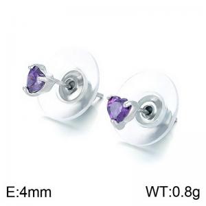 Stainless Steel Stone&Crystal Earring - KE113711-TLS