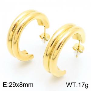 SS Gold-Plating Earring - KE113755-KFC