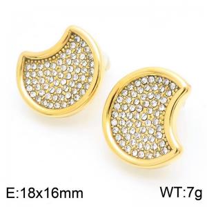 Stainless Steel Stone&Crystal Earring - KE113773-KFC