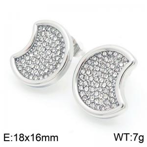 Stainless Steel Stone&Crystal Earring - KE113774-KFC