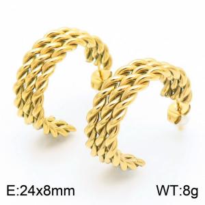 SS Gold-Plating Earring - KE113793-KFC