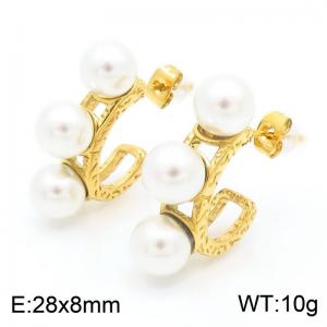 SS Gold-Plating Earring - KE113801-KFC