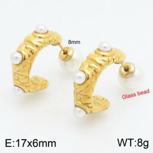 SS Gold-Plating Earring - KE113805-Z