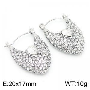 Stainless Steel Stone&Crystal Earring - KE113810-KFC