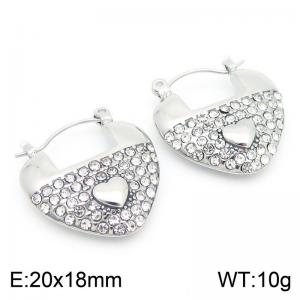 Stainless Steel Stone&Crystal Earring - KE113812-KFC