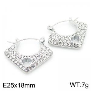 Stainless Steel Stone&Crystal Earring - KE113814-KFC