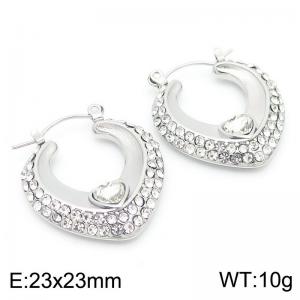 Stainless Steel Stone&Crystal Earring - KE113816-KFC