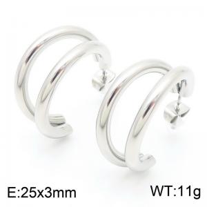Stainless Steel Earring - KE113887-KFC