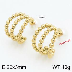 SS Gold-Plating Earring - KE113972-Z