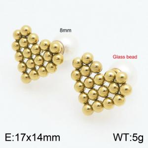 SS Gold-Plating Earring - KE113976-Z