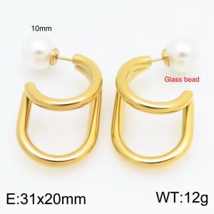 SS Gold-Plating Earring - KE113985-Z