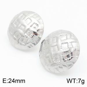 Women Stainless Steel Wattle Pattern Earrings - KE114108-KFC