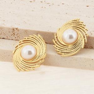 SS Gold-Plating Earring - KE114298-SP