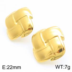 Stainless steel earrings, women's square combination shape earrings, party jewelry - KE114300-KFC