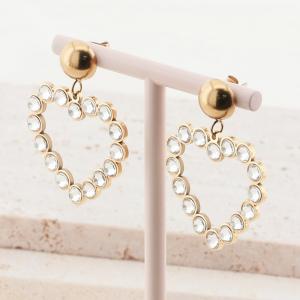 Stainless Steel Stone&Crystal Earring - KE114309-SP