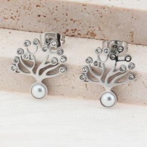 Stainless Steel Stone&Crystal Earring - KE114334-SP