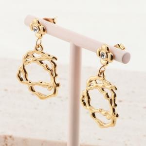 SS Gold-Plating Earring - KE114341-SP