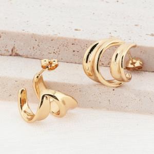 SS Gold-Plating Earring - KE114348-SP