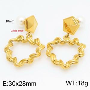 SS Gold-Plating Earring - KE114368-Z