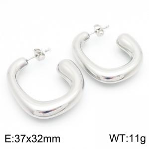 Women Stainless Steel Hook Earrings - KE114393-KFC