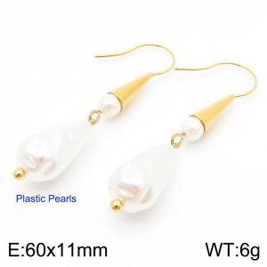 Imitation Baroque Irregular Imitation Pearl Earrings - KE114407-Z