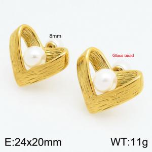 SS Gold-Plating Earring - KE114902-Z