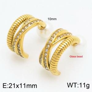 SS Gold-Plating Earring - KE114903-Z