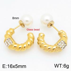 SS Gold-Plating Earring - KE115281-Z