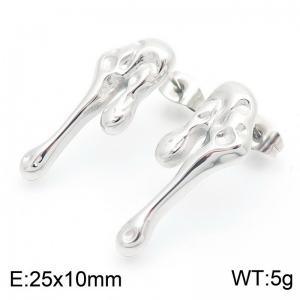 Women Stainless Steel Abstract Shape Earrings - KE115324-KFC