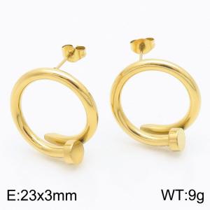 SS Gold-Plating Earring - KE115481-SP
