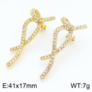SS Gold-Plating Earring - KE115489-SP