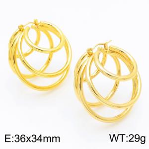 SS Gold-Plating Earring - KE115516-SP