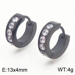 Stainless Steel Stone&Crystal Earring - KE115628-XY