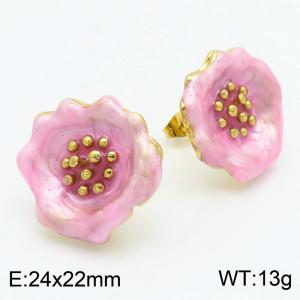 SS Gold-Plating Earring - KE115712-SP