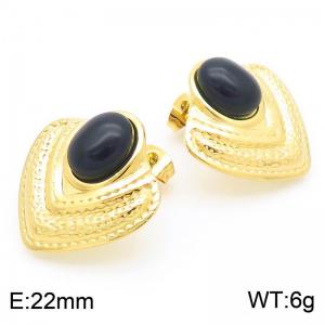 Stainless Steel Stone&Crystal Earring - KE115744-SP