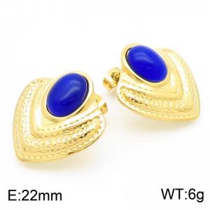Stainless Steel Stone&Crystal Earring - KE115746-SP