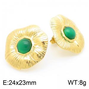 Stainless Steel Stone&Crystal Earring - KE115750-SP