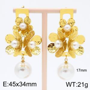 SS Gold-Plating Earring - KE115773-SP