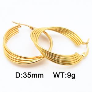 SS Gold-Plating Earring - KE116582-HF