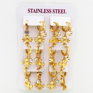 Stainless Steel Stone&Crystal Earring - KE116619-HF