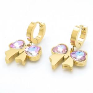 Stainless Steel Stone&Crystal Earring - KE117040-HM