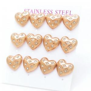 Stainless Steel Stone&Crystal Earring - KE117199-HR