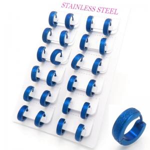 Stainless Steel Blue-plating Earring - KE117217-XY